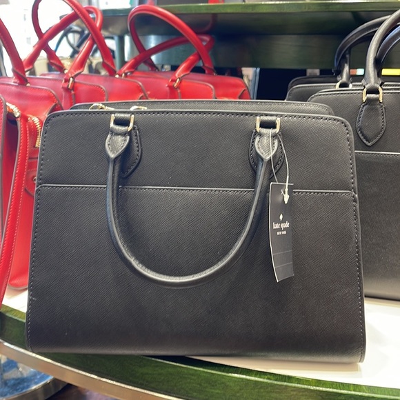 Kate Spade Madison Saffiano Leather Medium Satchel
COLOR:
Black 
NWT - Picture 16 of 16